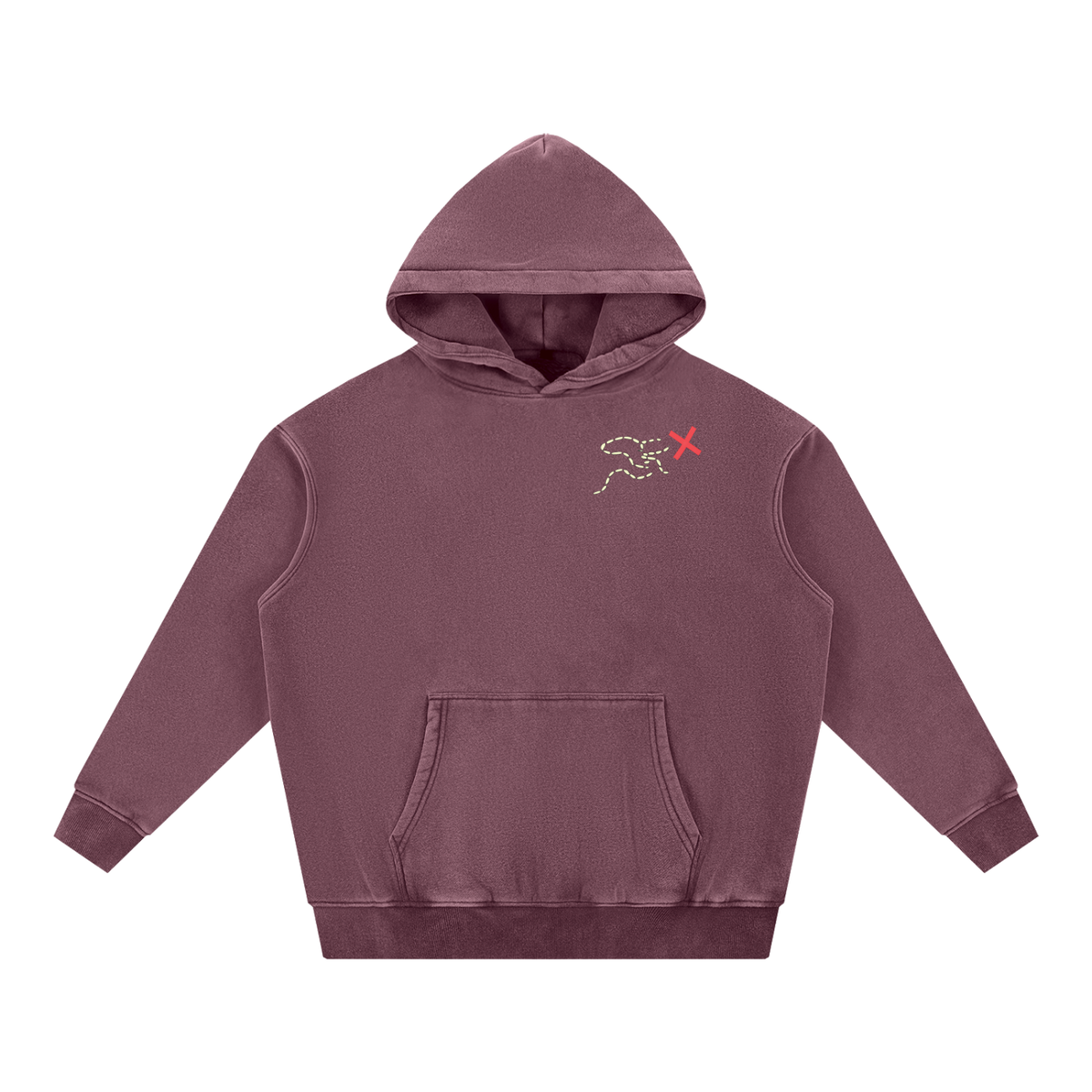 Snow Wash Fleece Oversize Hoodie