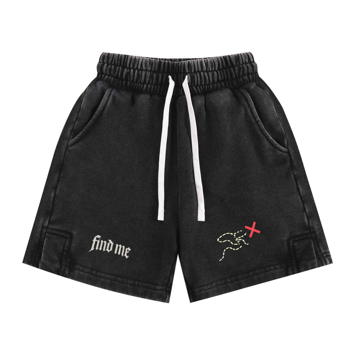 FINDME Kids Snow-Washed Shorts